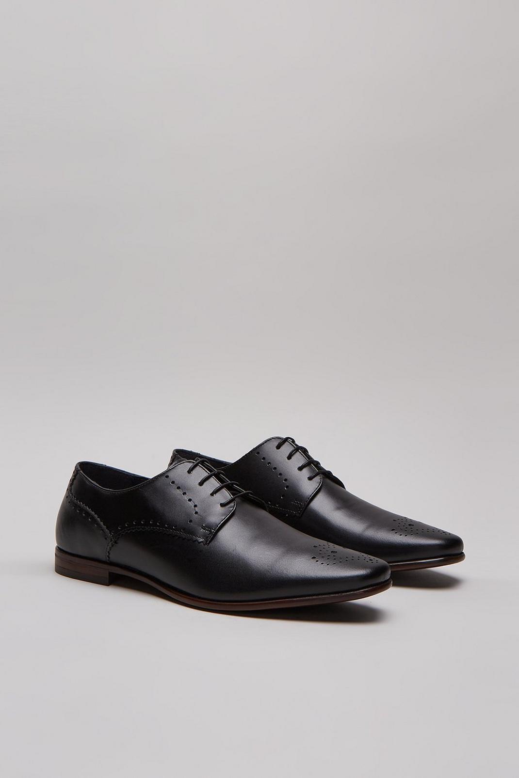 105 Black Leather Derby Shoe image number 2
