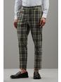 109 Skinny Fit Folk Brown Check Trousers