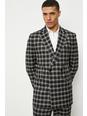 148 Skinny Fit Black Check Double Breasted Jacket