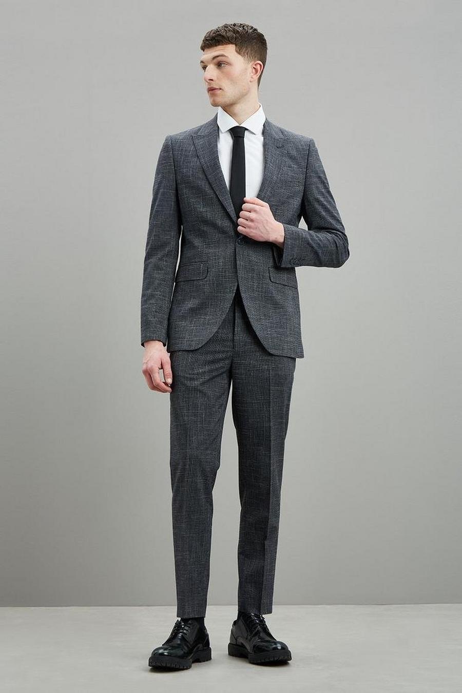Skinny Fit Grindle Weave Two-Piece Suit