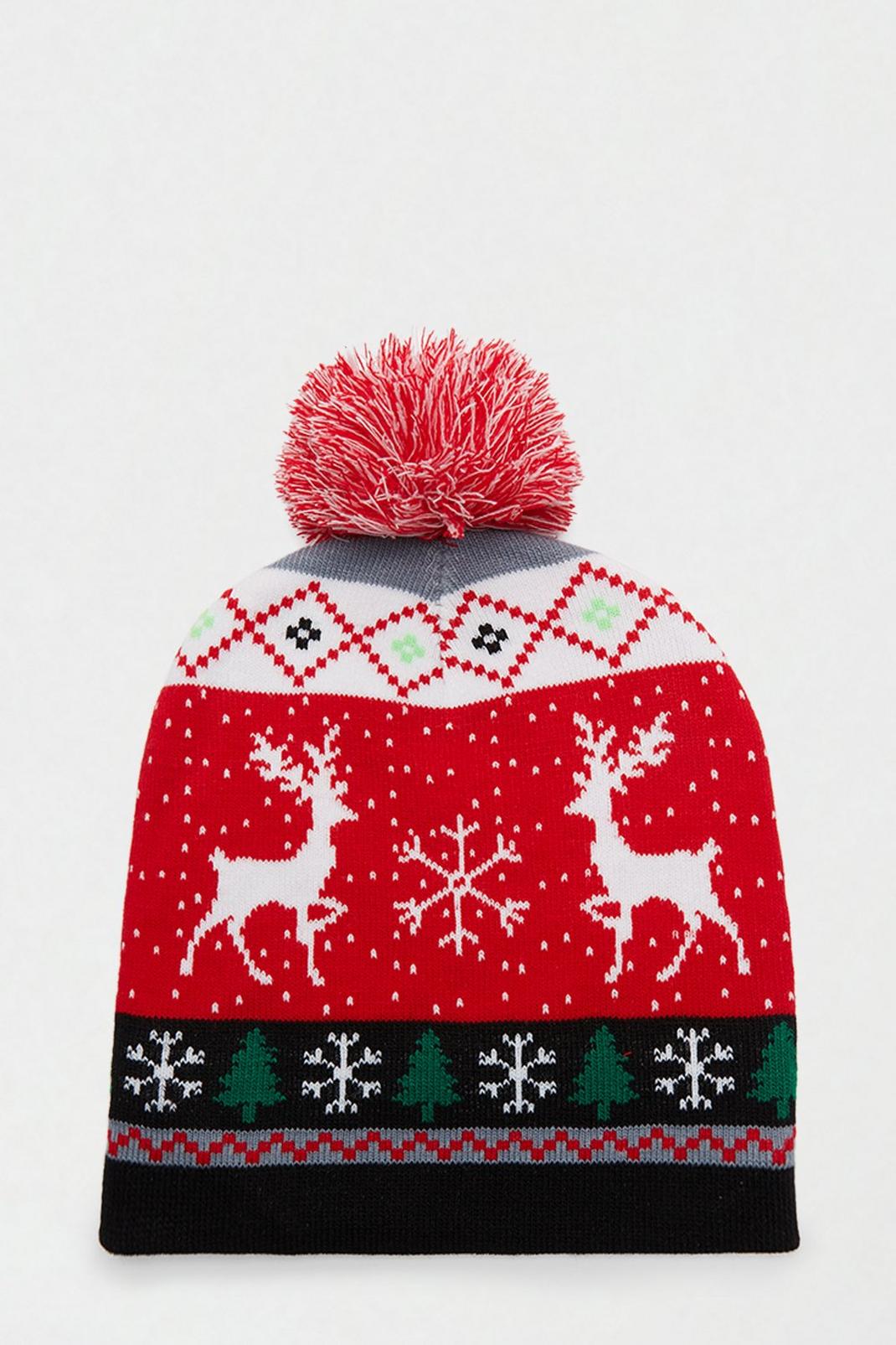 157 Christmas Reindeer Bobble Hat image number 1