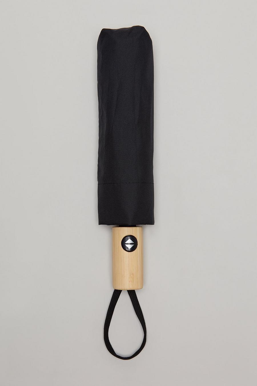 Automatic Umbrella With Bamboo Handle