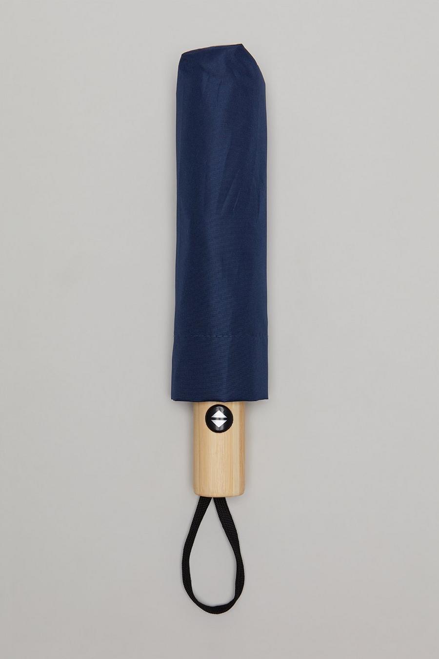 Automatic Umbrella With Bamboo Handle