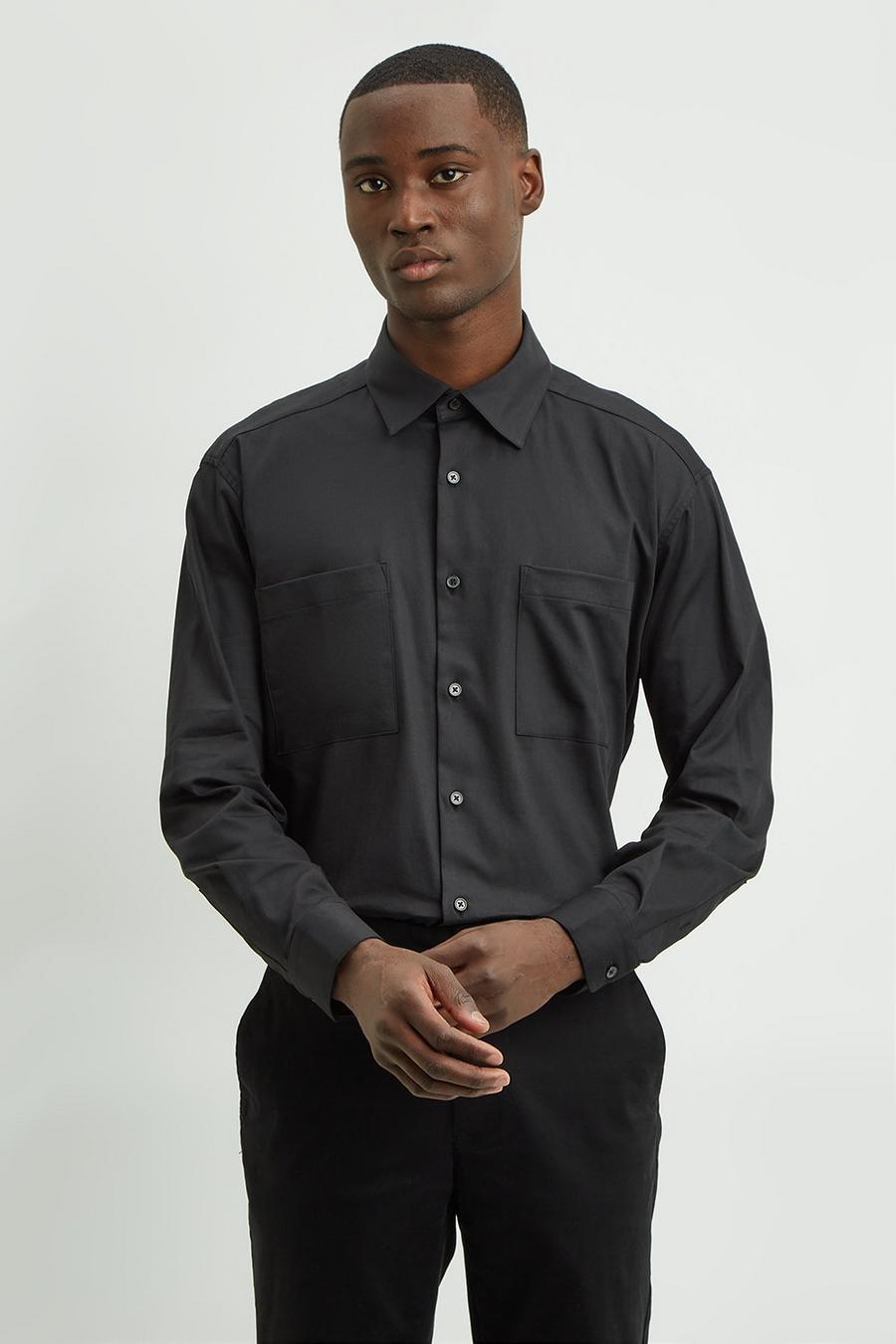 Relaxed Fit Patch Pocket Shirt