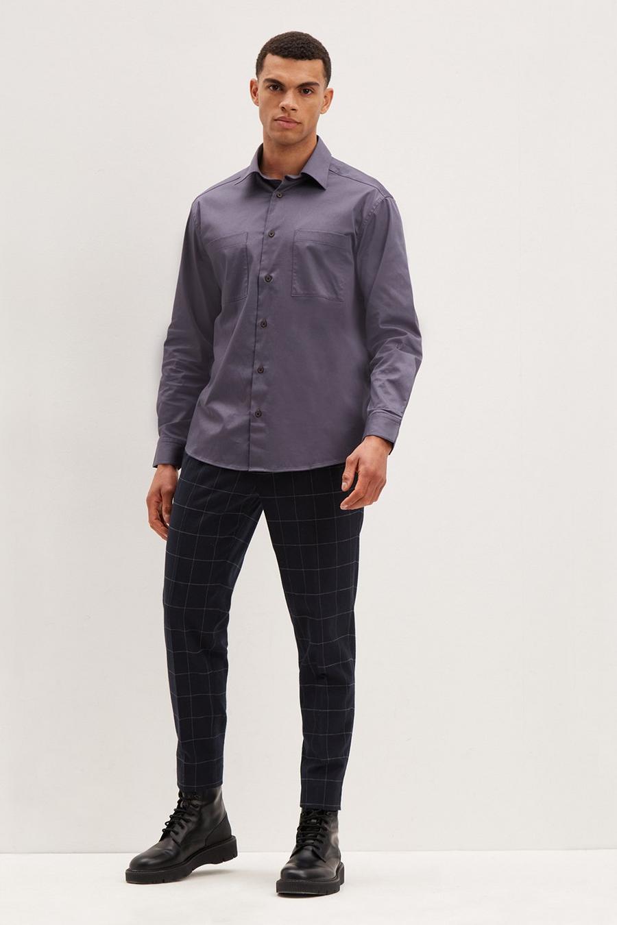 Relaxed Fit Patch Pocket Shirt