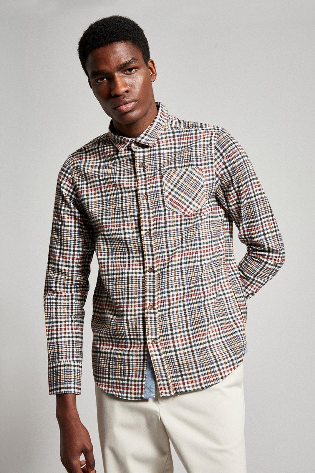 Neutral Long Sleeve Check Shirt image number 1