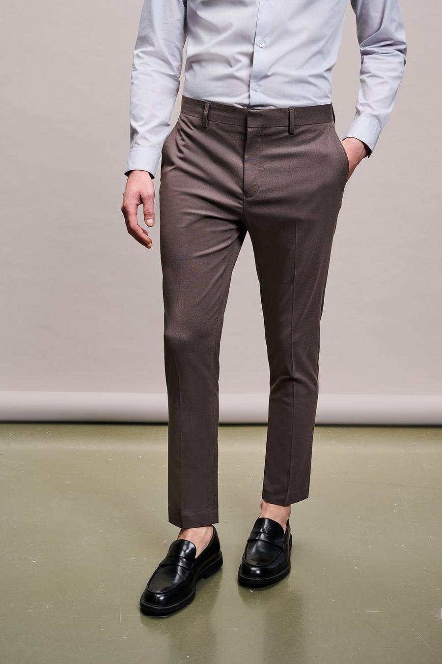 Skinny Fit Taupe Trouser