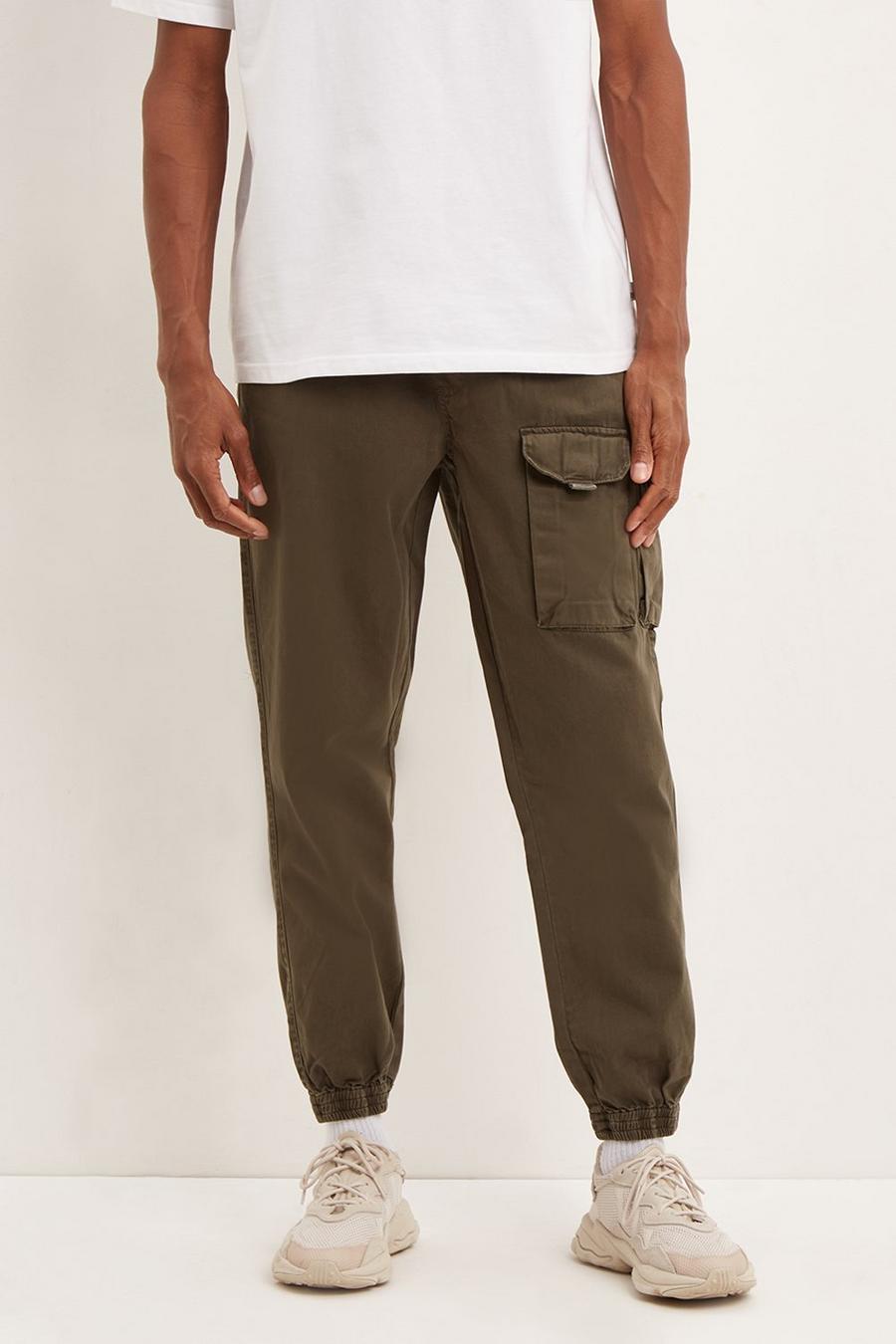 Tapered Fit Pull On Trousers