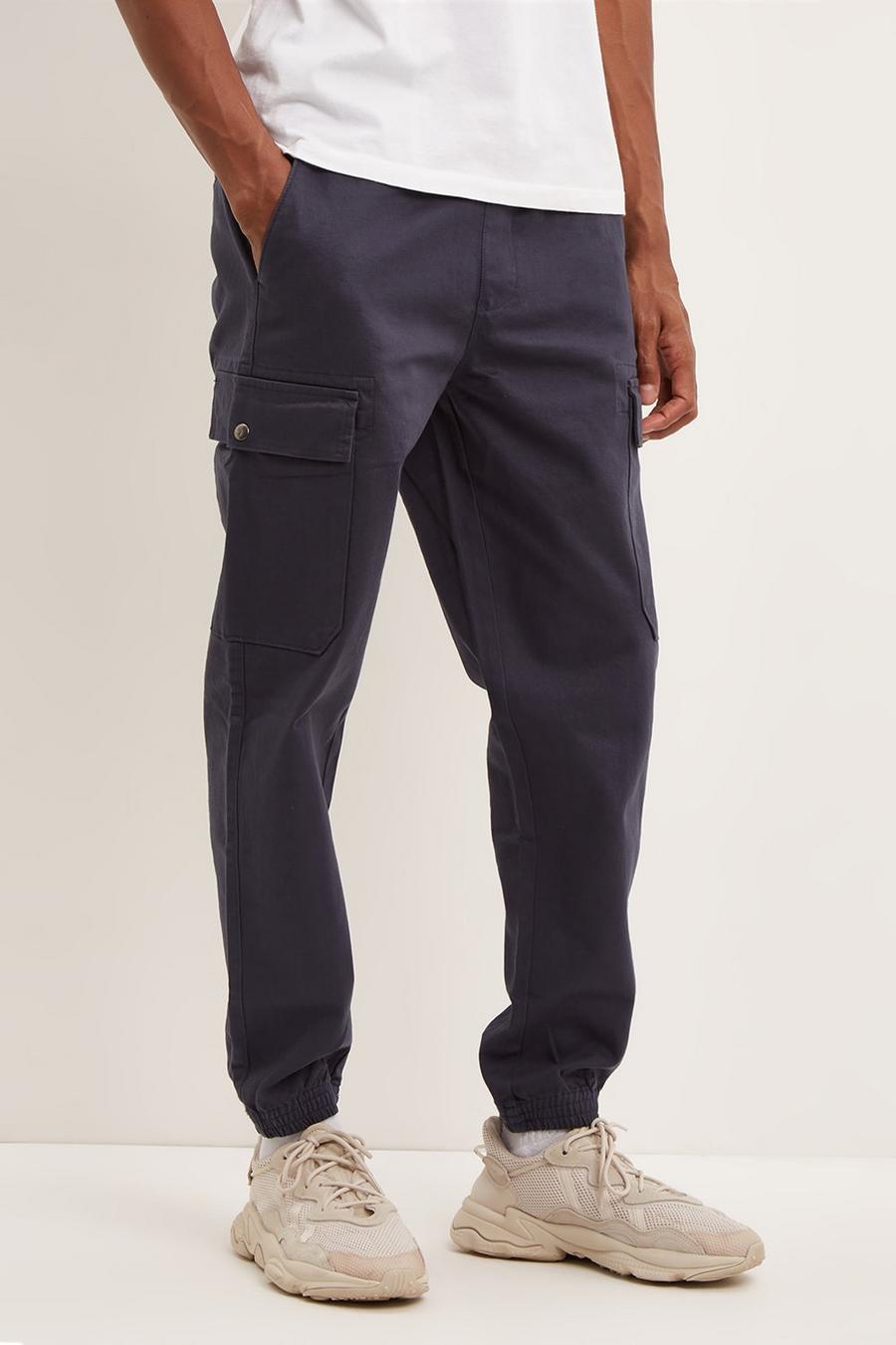 Slim Pull On Cargo Trousers