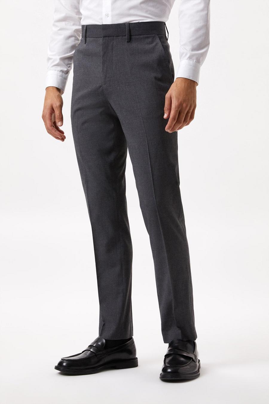 Tapered Plain Trouser Charcoal