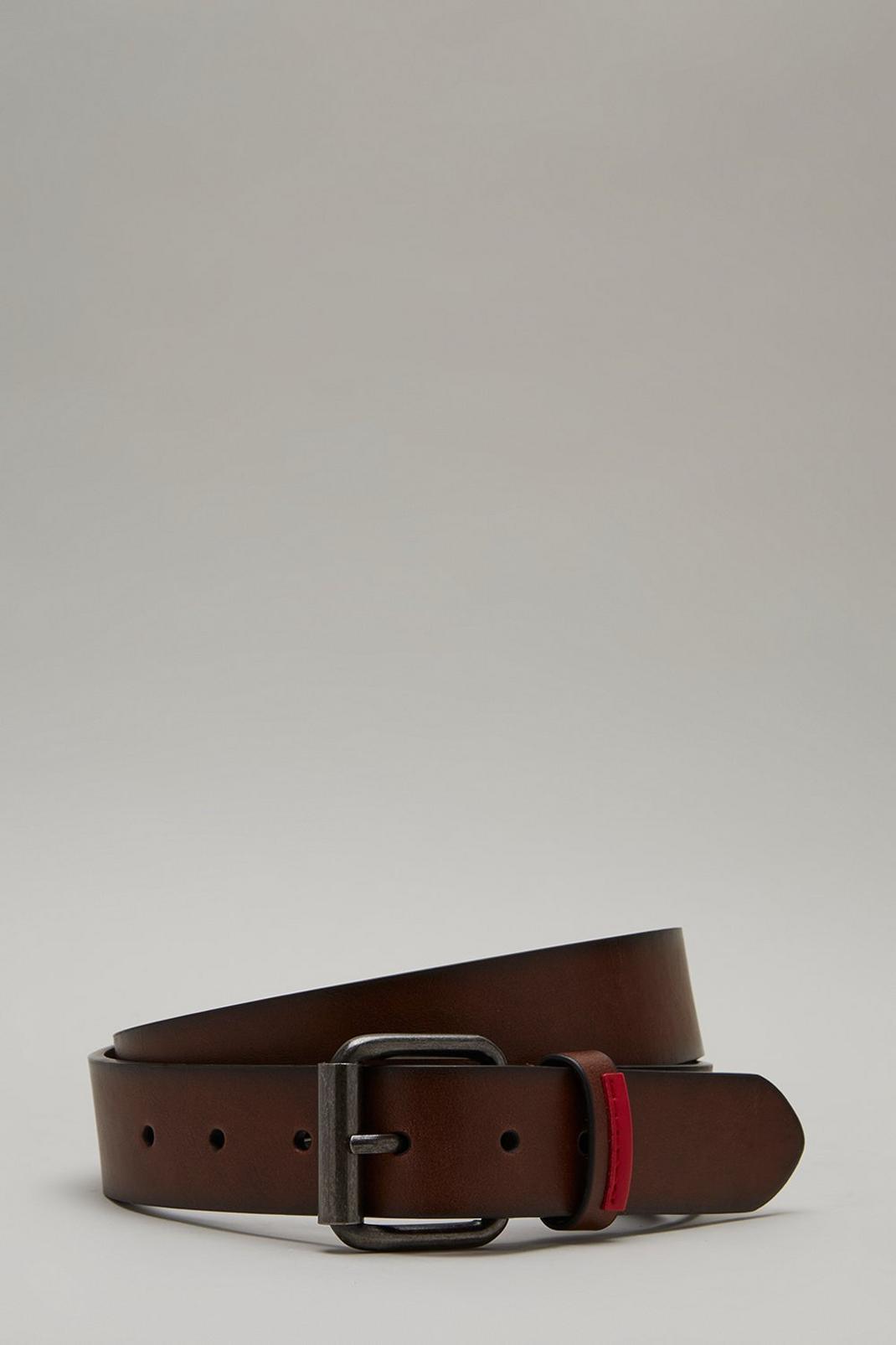 Burnished Brown Belt With Red Patch On Loop image number 1