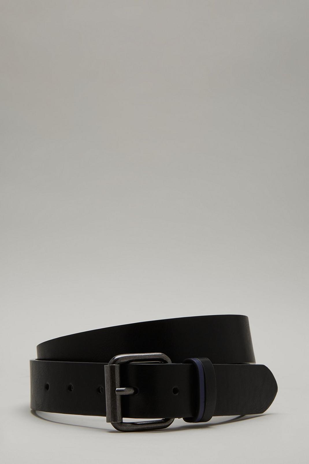 Black Belt With Blue Printed Loop image number 1