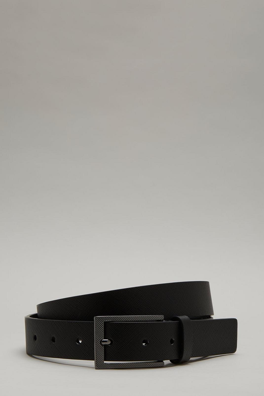 Black Belt With Saffiano Embossing image number 1