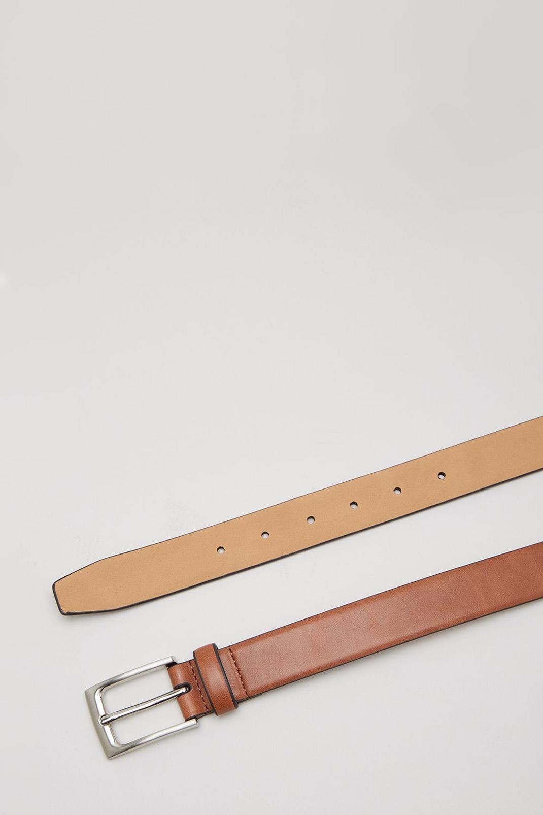 109 Light Brown Feathered Edge Belt Tan Lining image number 2