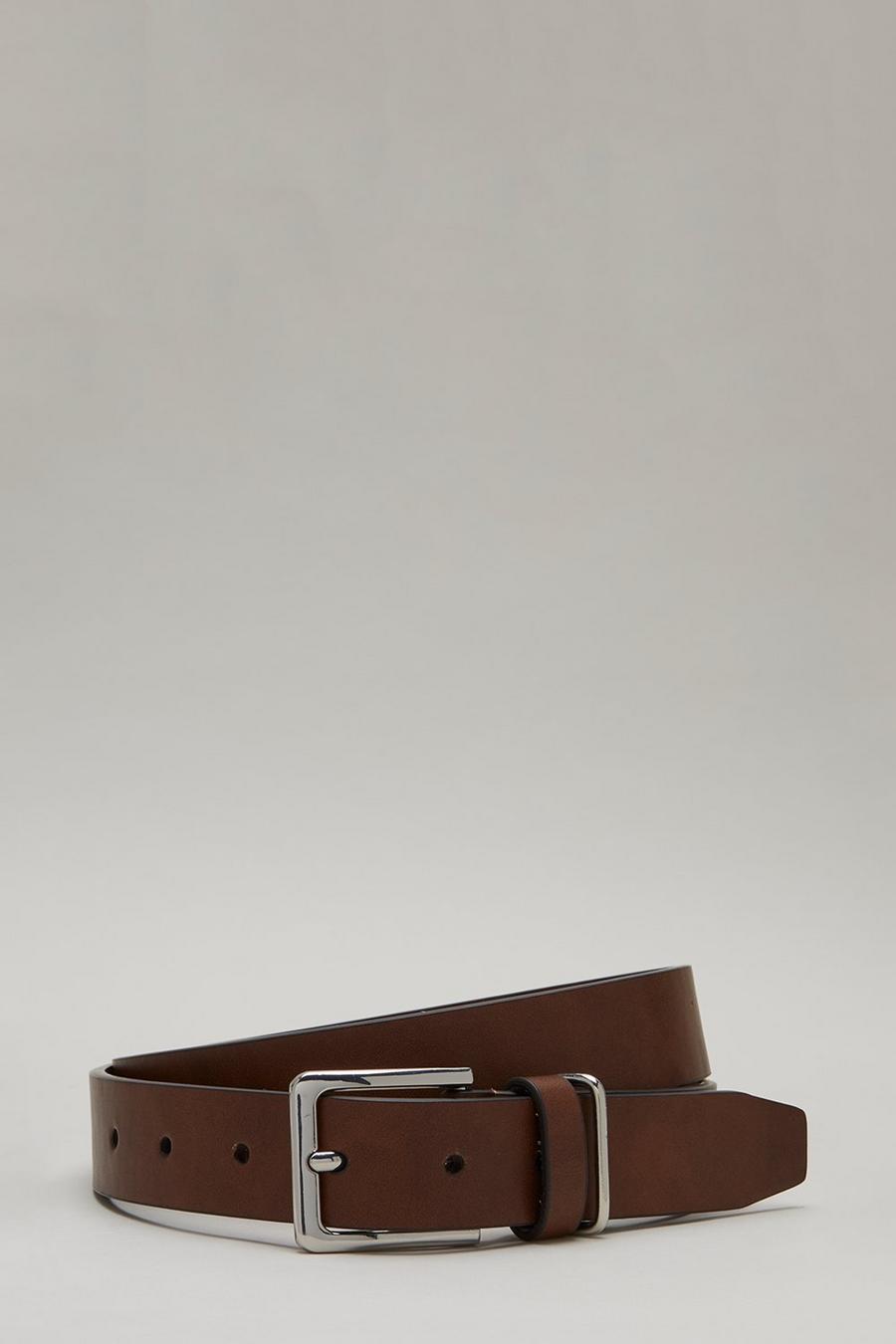 Brown Belt With Silver Buckle