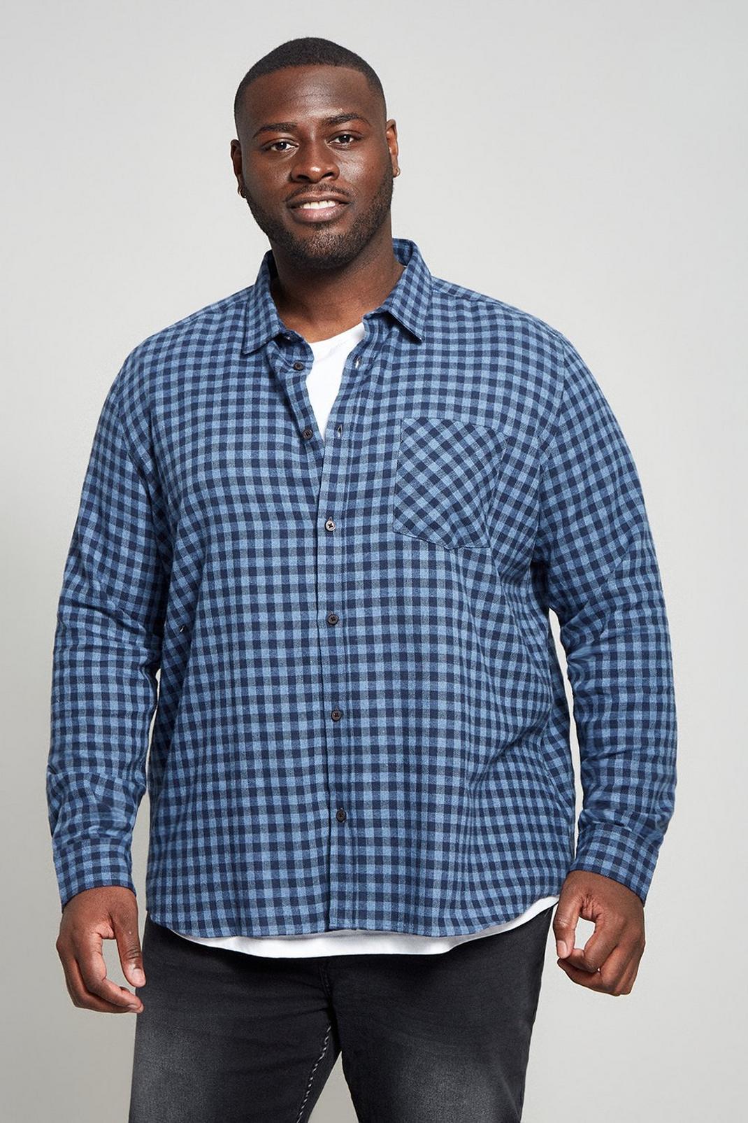 106 Plus And Tall Gingham Check Shirt image number 1