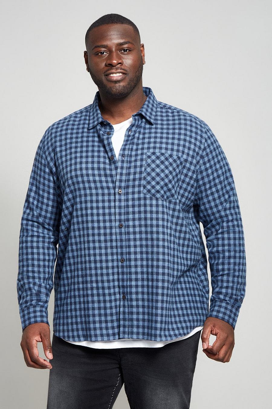 Plus And Tall Gingham Check Shirt