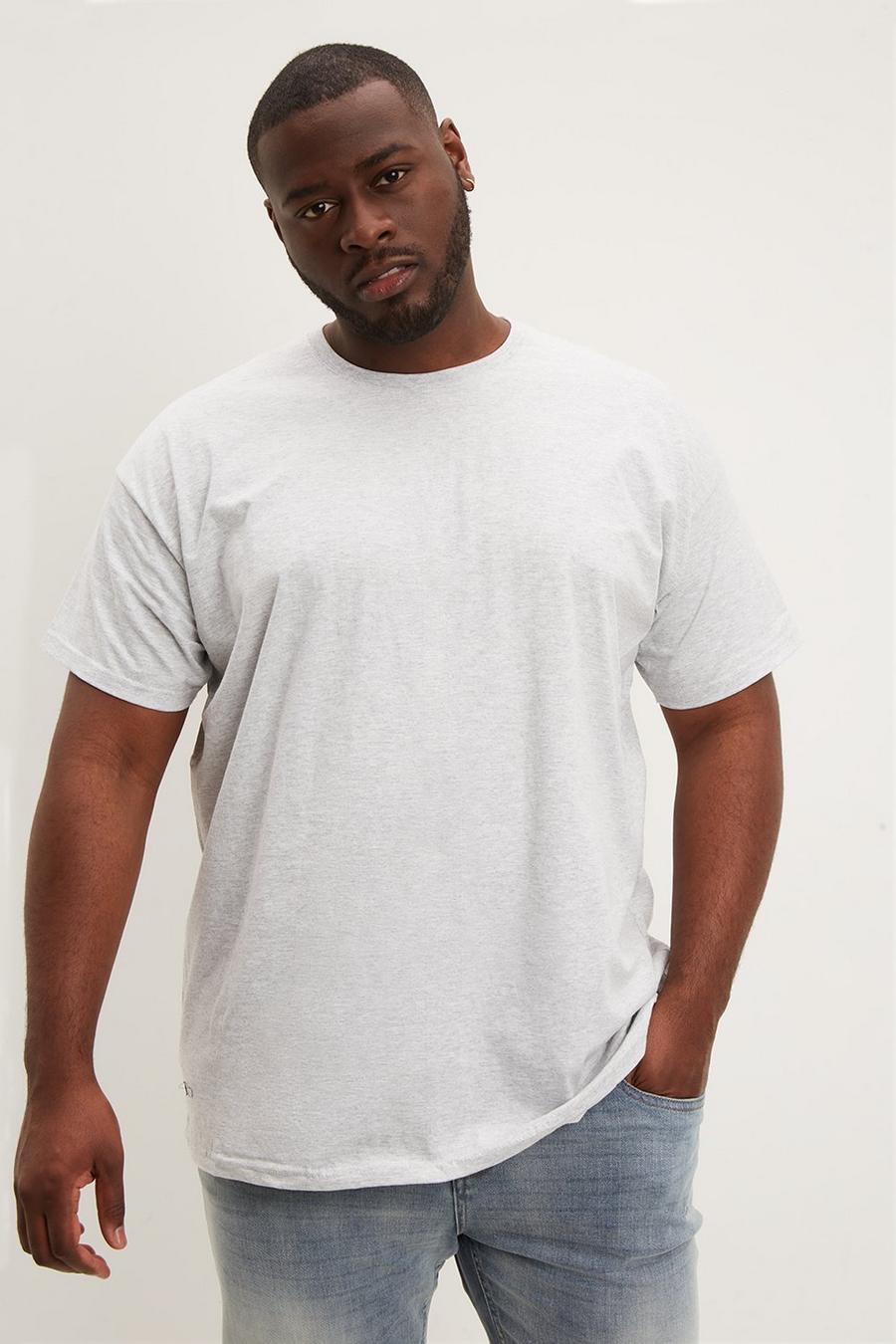 Plus And Tall Short Sleeve Basic Crew T-Shirt