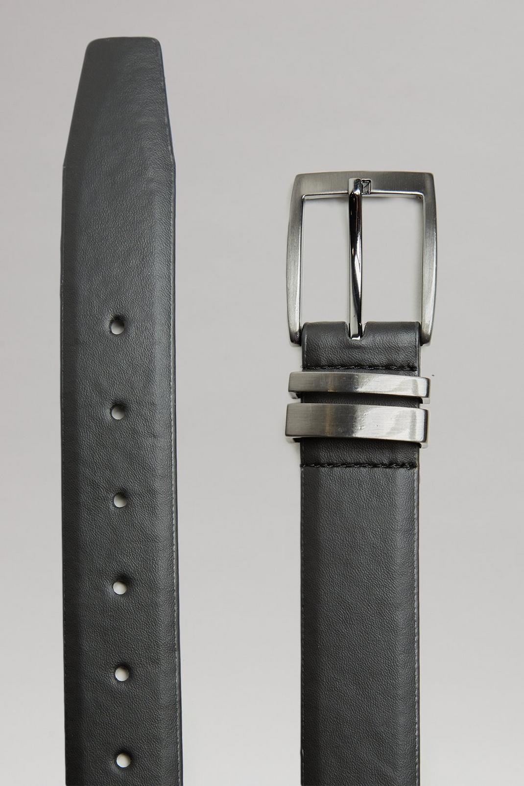 105 Plus And Tall Black Double Tab Belt image number 2