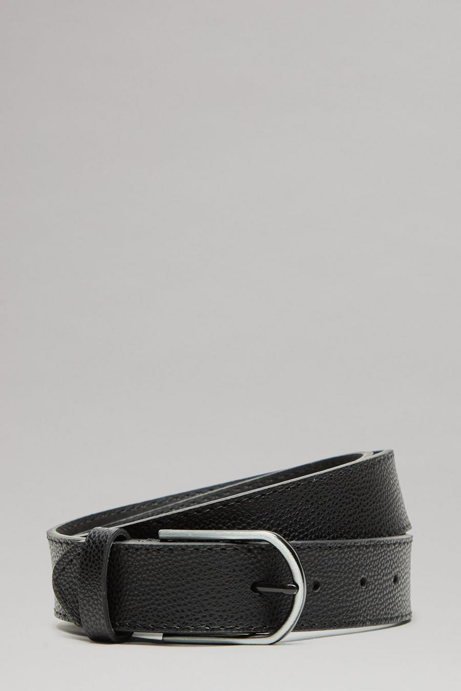 Plus And Tall Texture Strap Round Buckle Belt