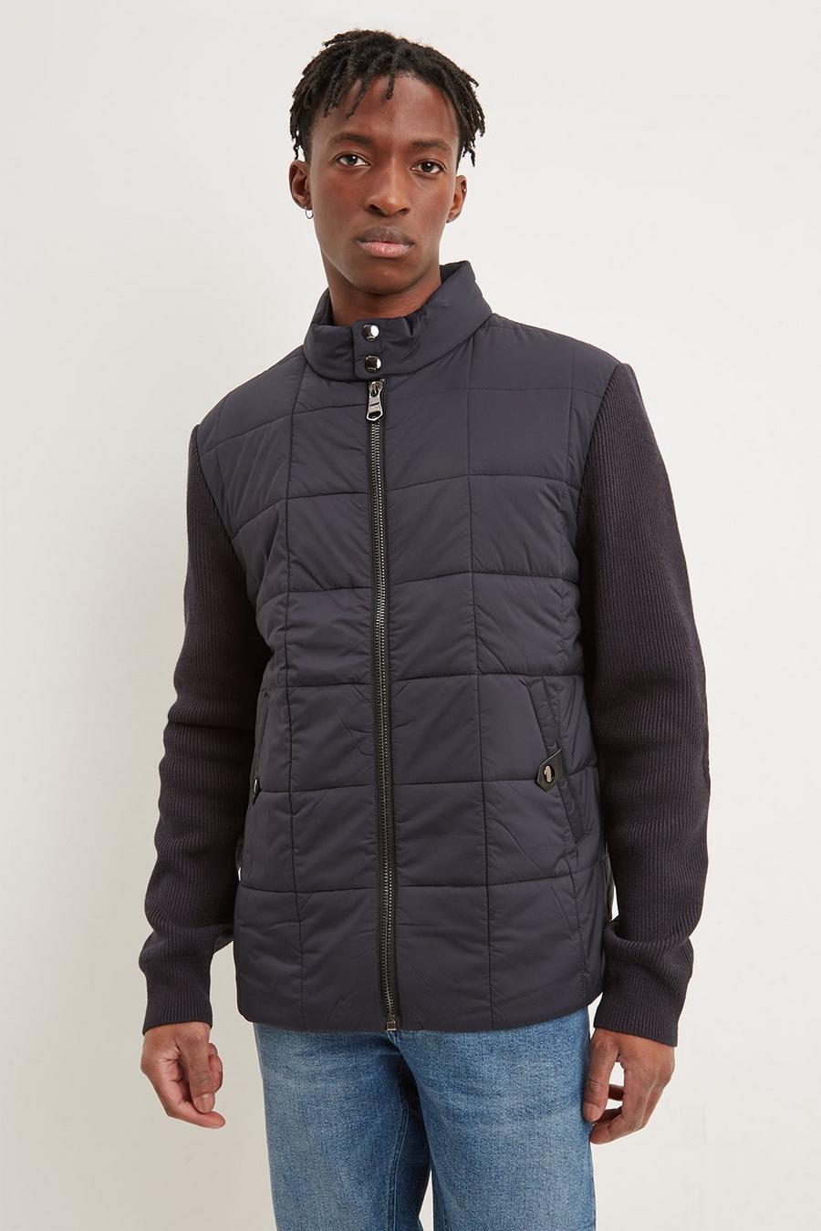 Square Quilt Puffer Jacket