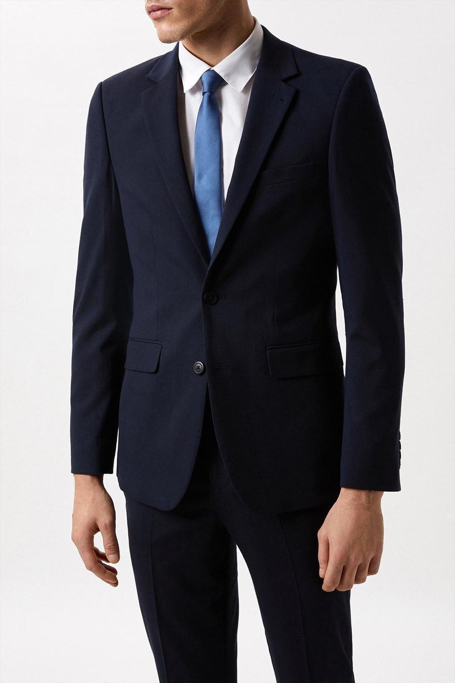 Plus And Tall Navy Tailored Essential Jacket
