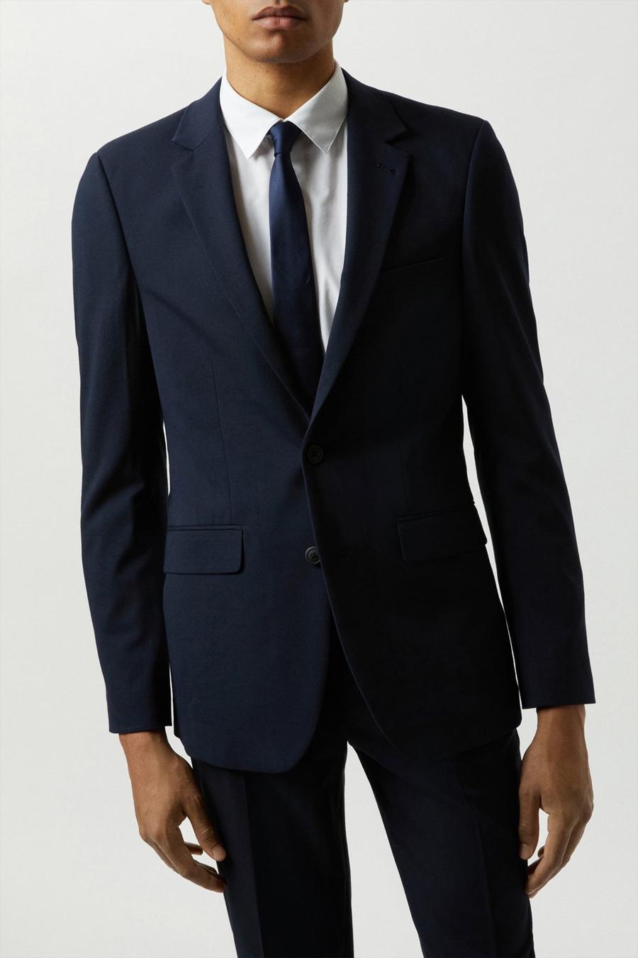 Plus And Tall Slim Navy Essential Three - Piece Suit