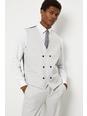 106 Light Grey Pow Check Suit Waistcoat