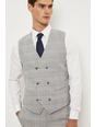 Light Grey Overcheck Waistcoat