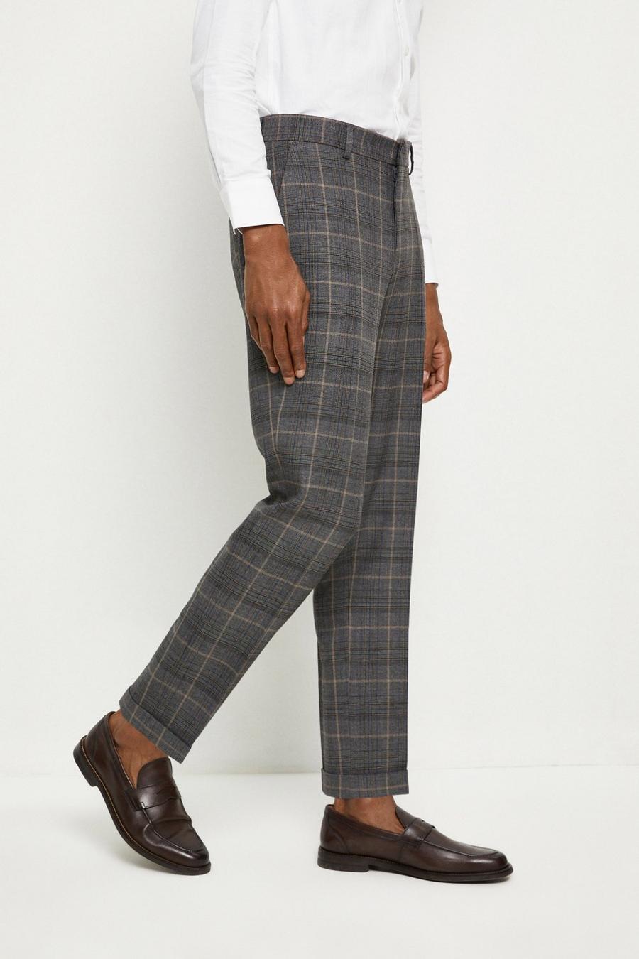 Slim Fit Overchecked Suit trousers