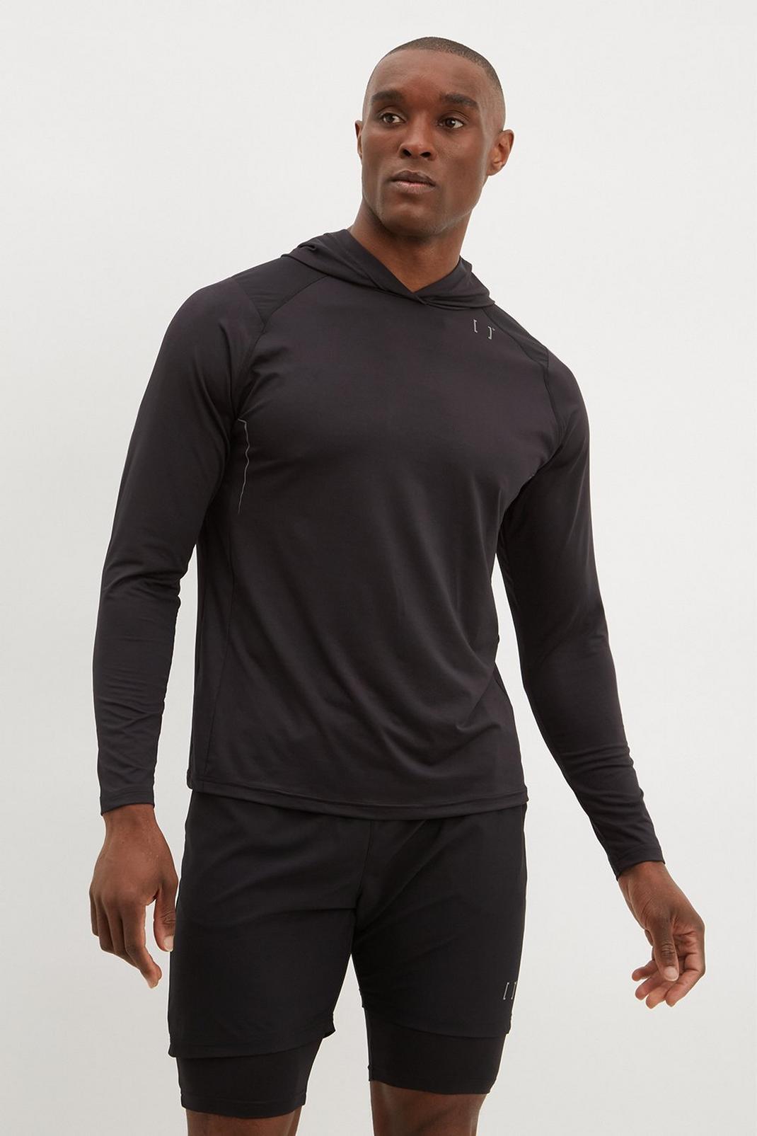 Black RTR Plus And Tall Muscle Fit Running OTH Hoody image number 1