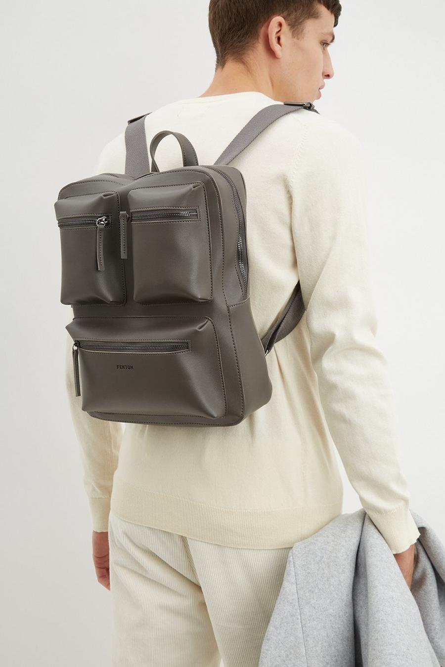 Dark Grey Fenton Triple Pocketed Backpack