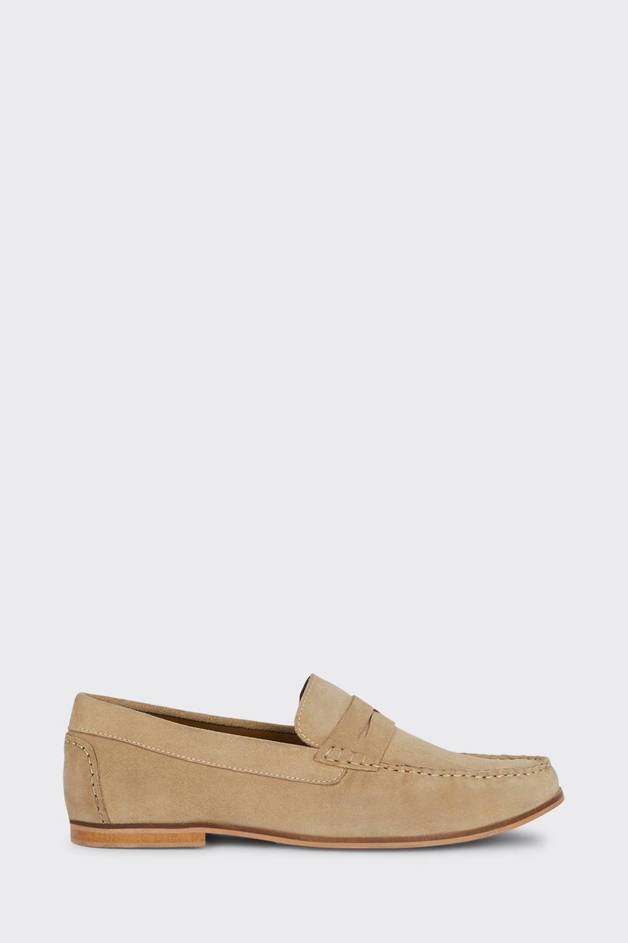 Stone Smart Suede Loafers