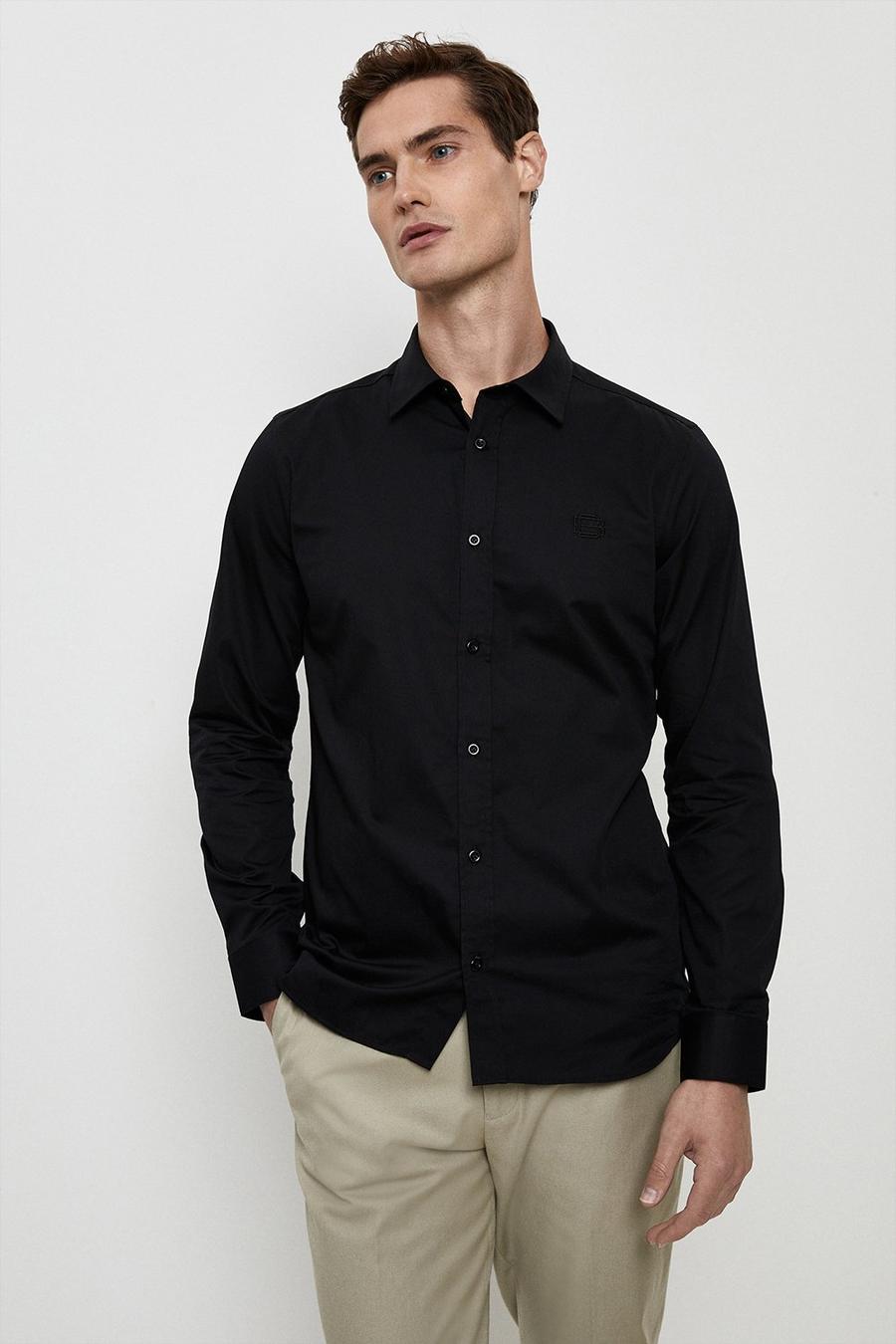 Smart Twill Embroidered Shirt