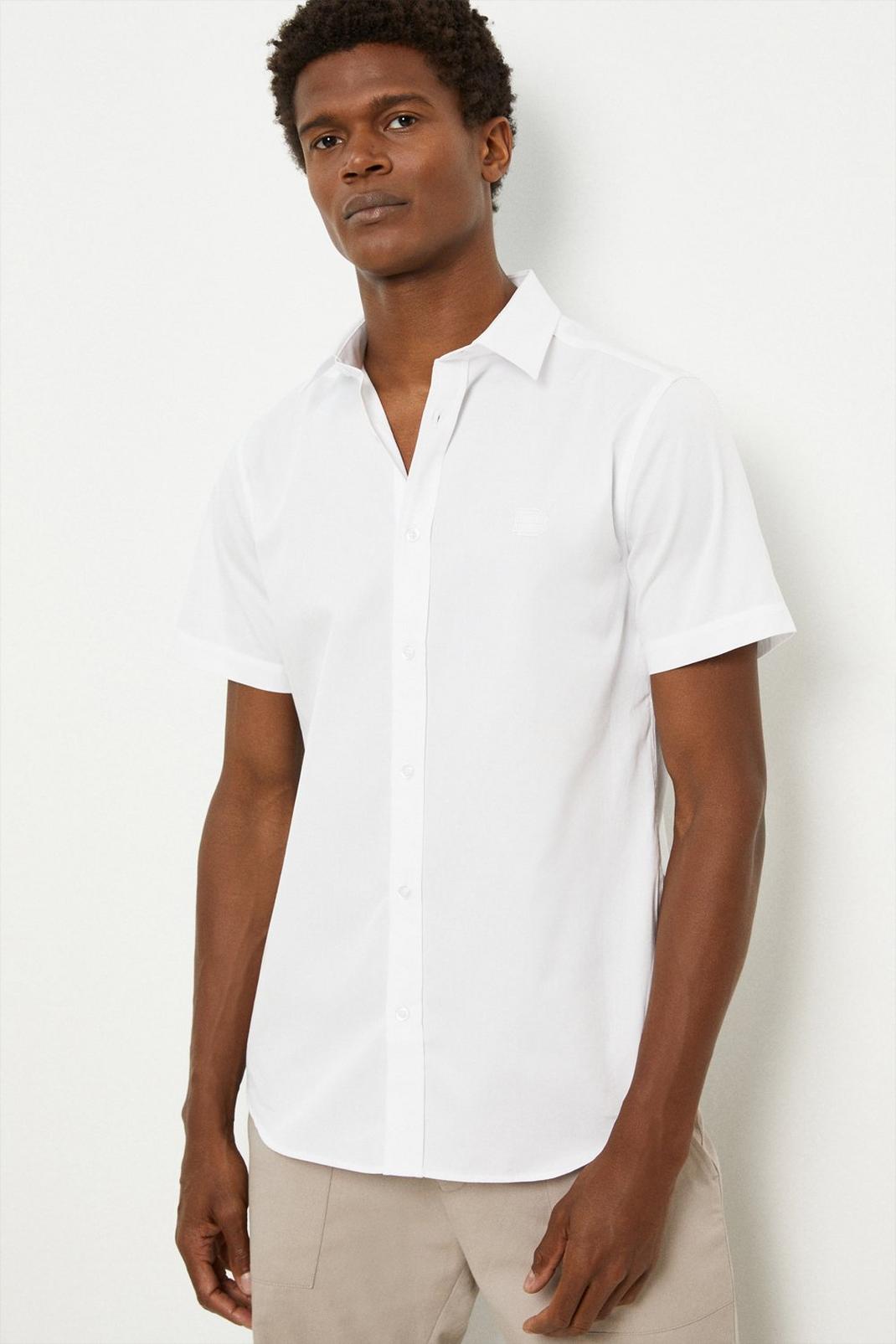 White Smart Twill Shirt image number 1
