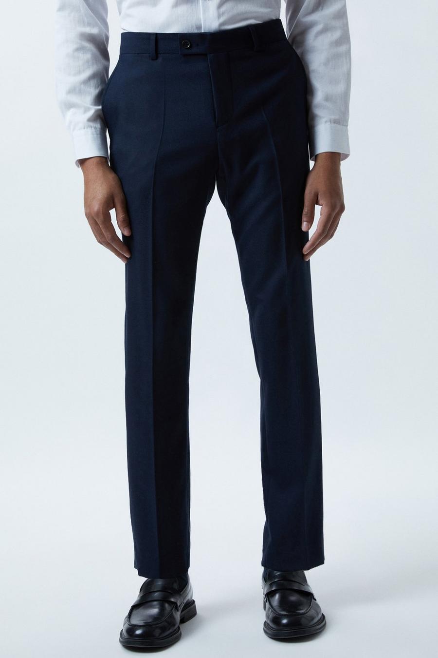 Slim Fit Indigo Marl Suit Trouser