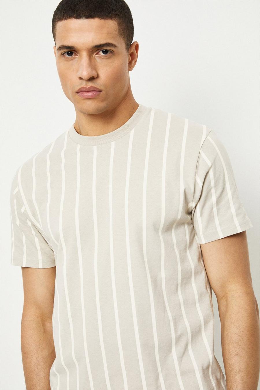 Regular Fit Vertical Stripe T-shirt