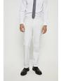 Neutral Slim Fit Pale Grey Cotton Stretch Suit Trouser