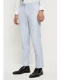 Slim Fit Blue Cotton Stretch Suit Trouser