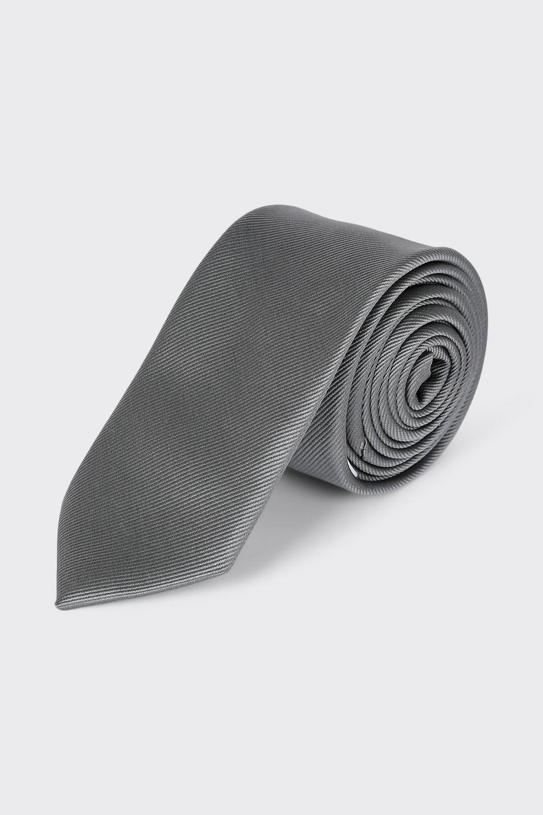 Slate Slim Silver Grey Tie image number 1
