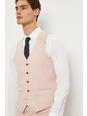 Slim Pink Harry Brown Herringbone Tweed Suit Waistcoat