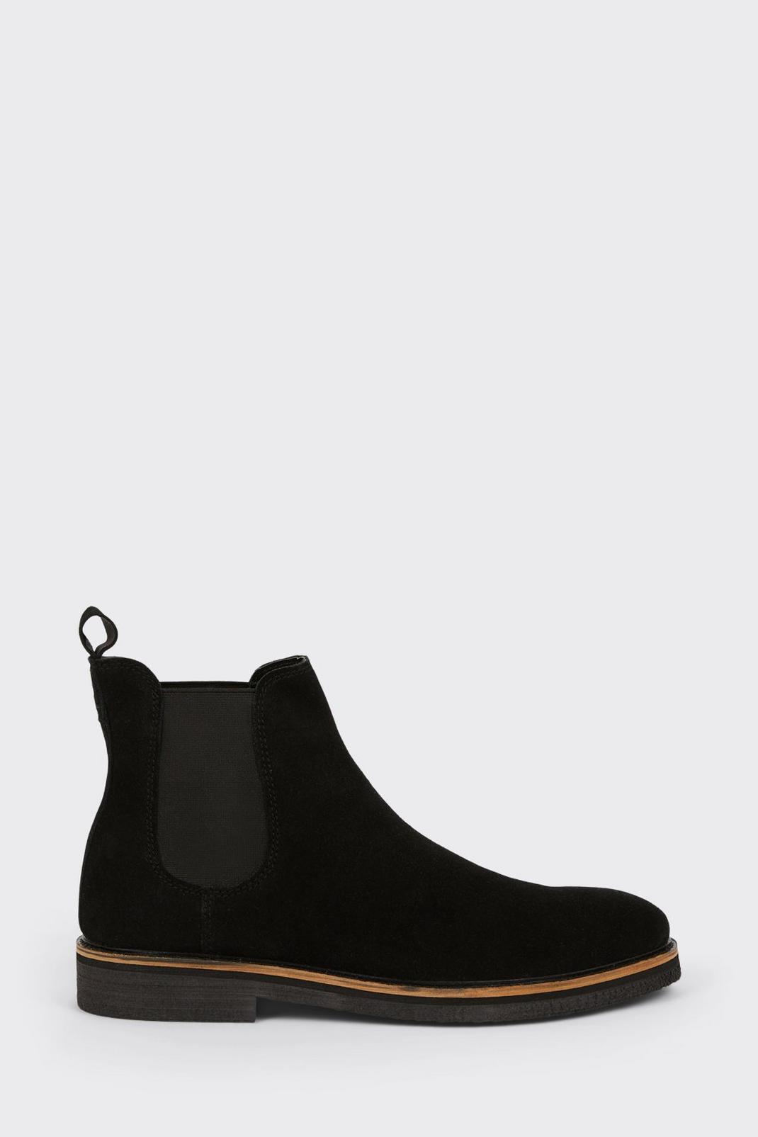 Suede Black Chelsea Boots image number 1
