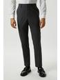Skinny Fit Grey Grid Check Suit Trousers
