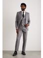 Tailored Grey Mini Herringbone Suit Trousers