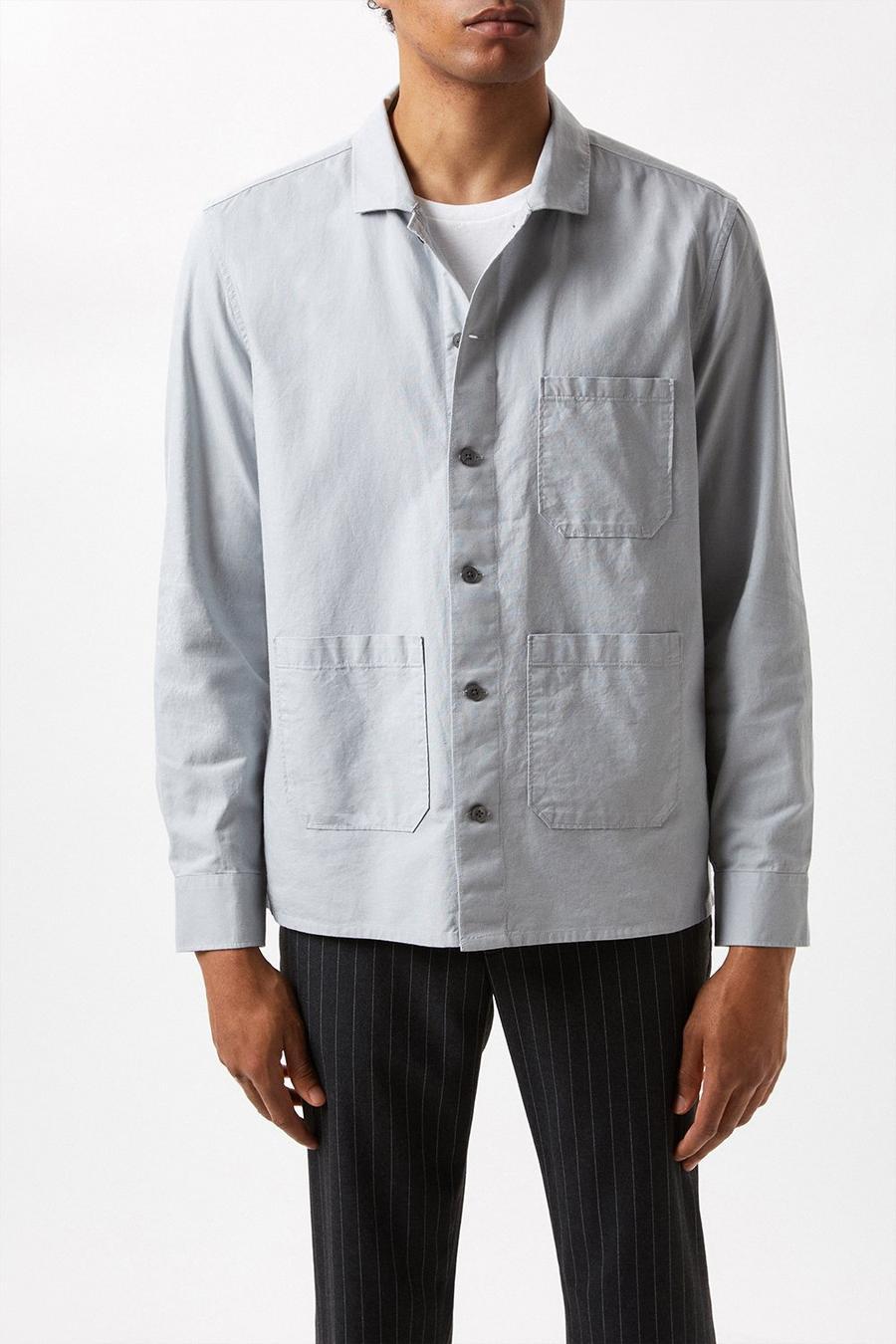 Light Grey 3 Pocket Overshirt