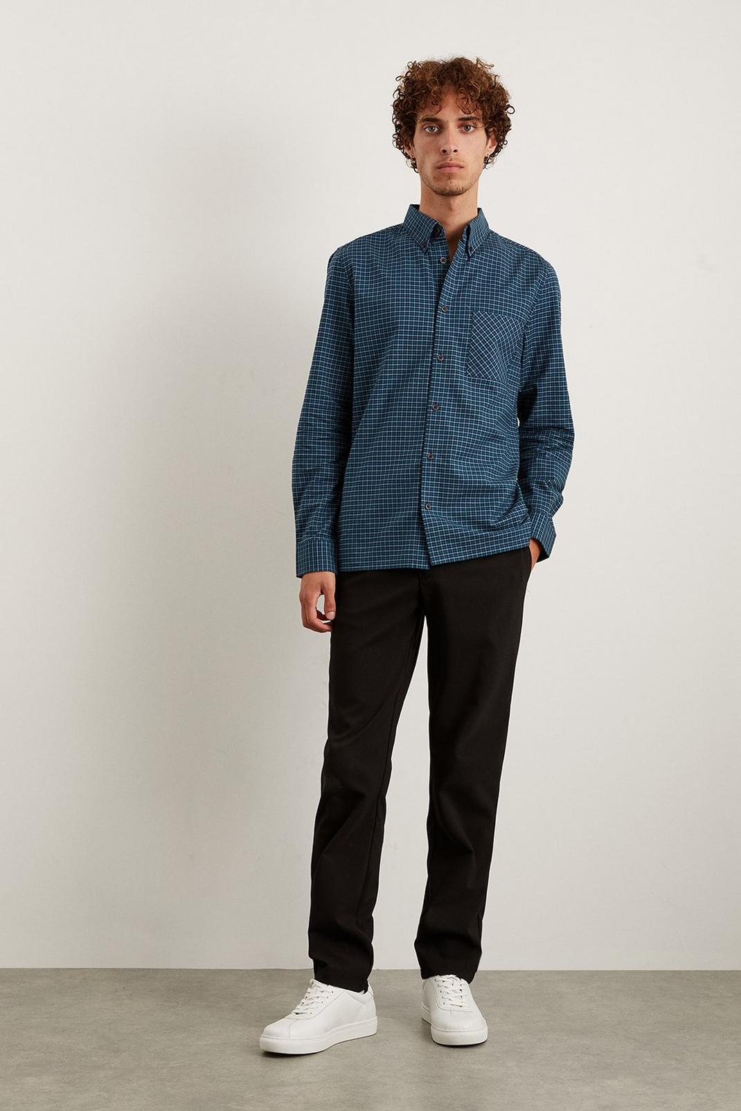 Blue Mini Checked Shirt image number 1