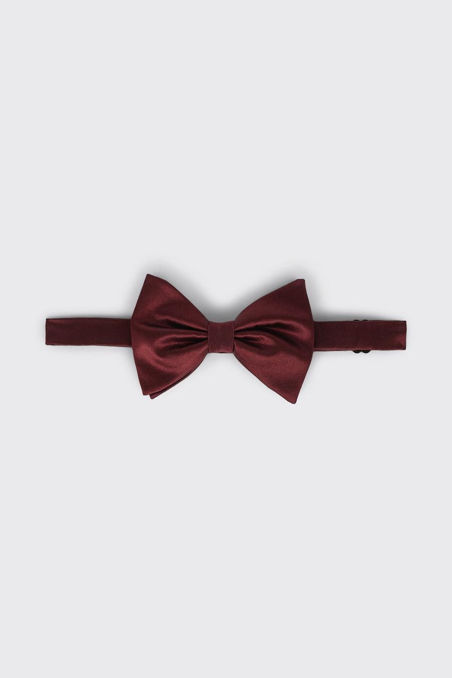 Burgundy Silk Bow Tie