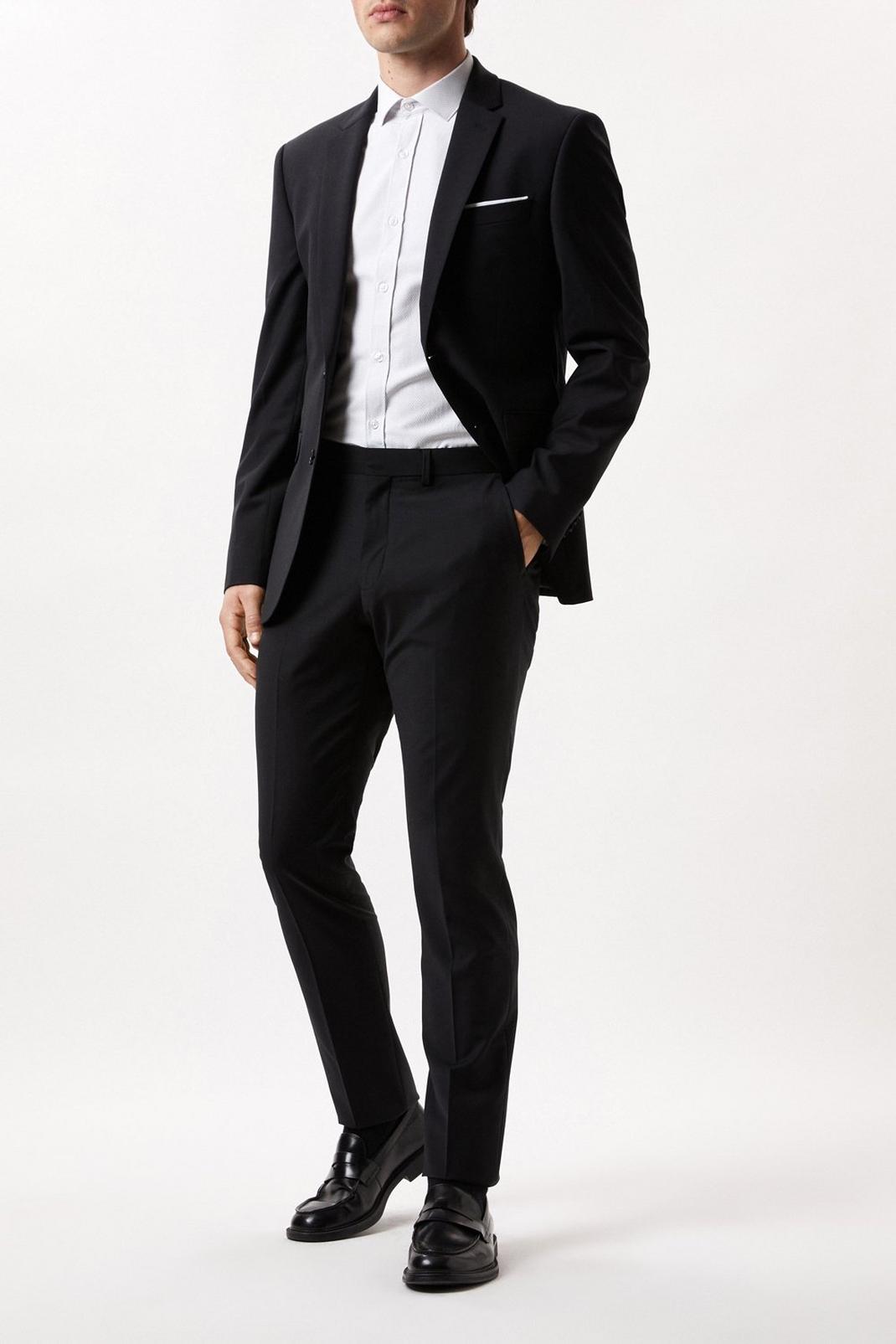 Slim Fit Black Performance Suit Jacket image number 1