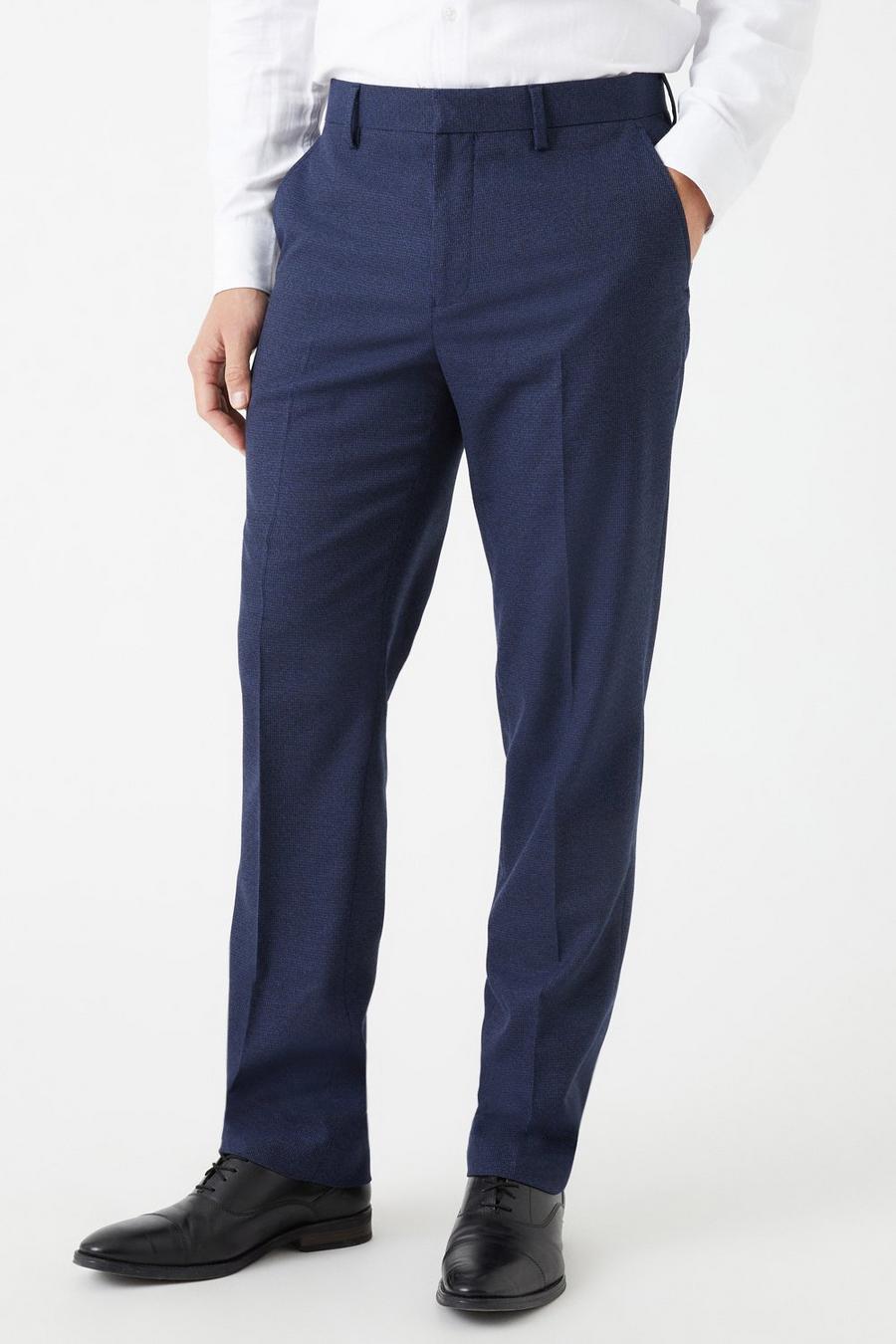 Tailored  Fit Navy Marl Suit  Trousers