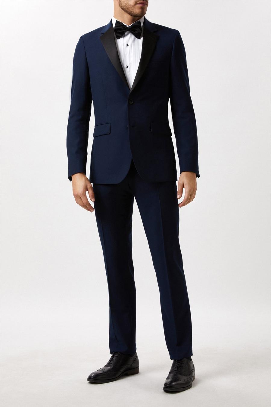 Slim Fit Navy Tuxedo Two-Piece Suit 